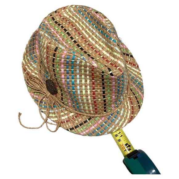 Panama Jack Paper Braid Hat Colorful Unisex Fedora Hat One Size - Picture 13 of 16